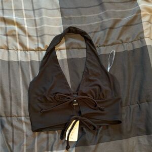 Halter tops with adjustable front